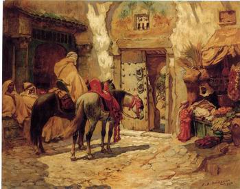 Arab or Arabic people and life. Orientalism oil paintings  438
